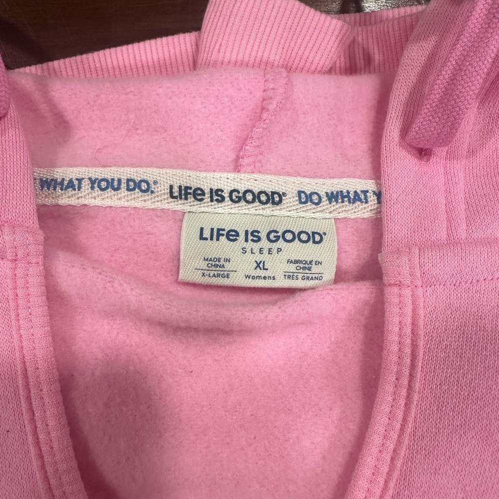 Life Is Good Pink Dog Rescue Adult Pajama Set - Picture 4 of 6